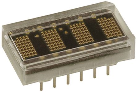 Broadcom - HCMS-3906 - Broadcom 4ַ ĸ 7 x 5 ɫ LED ʾ HCMS-3906, 2.3 mcd, 3.71mmַ, ͨװװ		
