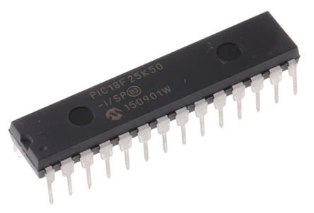 Microchip - PIC18F25K50-I/SP - Microchip PIC18F ϵ 8 bit PIC MCU PIC18F25K50-I/SP, 48MHz, 32 kB ROM , 2048 B RAM, 1xUSB, SPDIP-28		