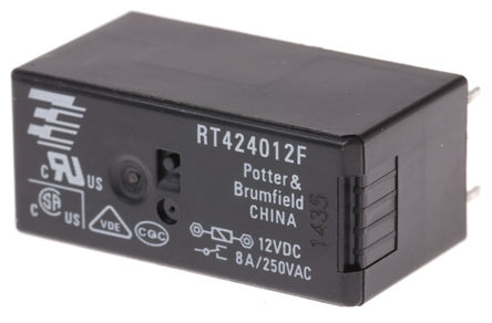TE Connectivity - RT424012F - TE Connectivity RT424012F ˫˫ PCB װ Ǳ̵, 12V		