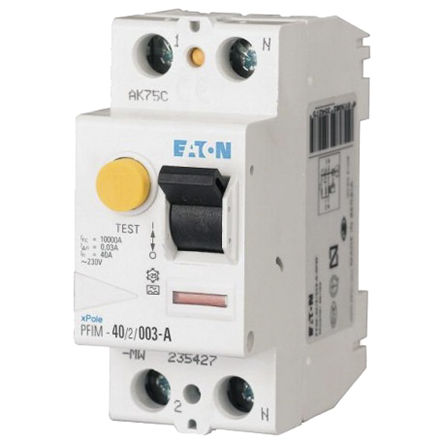 Eaton - PFIM-25/2/03-MW - Eaton PFIM 2P 25 A ˲ʱ RCD PFIM-25/2/03-MW, 300mAբ, DIN찲װ		
