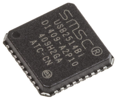 Microchip - USB2514BI-AEZG - Microchip USB2514BI-AEZG 480MBps USB , ֧USB 2.0, 3.3 V, 36 QFNװ		