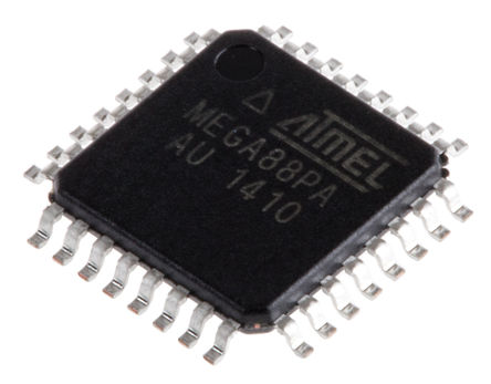 Microchip - ATMEGA88PA-AU - ATmega ϵ Microchip 8 bit AVR MCU ATMEGA88PA-AU, 20MHz, 512 B8 kB ROM , 1 kB RAM, TQFP-32		