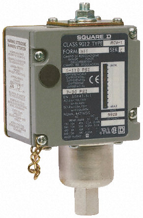 Schneider Electric - 9012ACW1M11 - Telemecanique Sensors IP65 7.5bar ֲ ̵ ѹ 9012ACW1M11, 120  240 V ֱ120  600 V , BSP 1/4 ӿ		