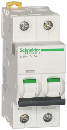 Schneider Electric - A9F38240 - Schneider Electric Acti 9 iC65L ϵ 2 40 A MCB A9F38240, 70 kA Ͽ, C բ		
