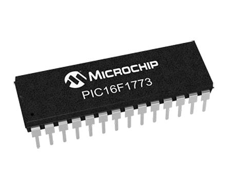 Microchip - PIC16F1773-I/SP - Microchip PIC16F ϵ 8 bit PIC MCU PIC16F1773-I/SP, 32MHz, 7 kB ROM , 512 B RAM, SPDIP-28		