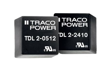 TRACOPOWER - TDL 2-4812 - TRACOPOWER TDL 2 ϵ 2W ʽֱ-ֱת TDL 2-4812, 36  75 V ֱ, 12V dc, Maximum of 167mA, 1.5kV dcѹ, 85%Ч		