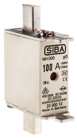 SIBA - 20-000-13/100E1 - SIBA 100A 000 NH gG ĺʽ۶ 20-000-13/100E1, IEC 60269-2-1׼		