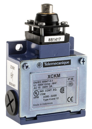 Telemecanique Sensors - XCKM110 - Telemecanique Sensors OsiSense XC ϵ IP66 пϽ ٶ λ XCKM110, , DP, /, 240V		