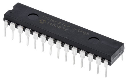Microchip - PIC16F876A-I/SP - Microchip PIC16F ϵ 8 bit PIC MCU PIC16F876A-I/SP, 20MHz, 14.3 kB256 B ROM , 368 B RAM, SPDIP-28		