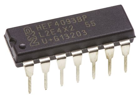 NXP - HEF4093BP,652 - NXP HEF4093BP 4 ʩ 2 NAND ߼, 4.2mA, 3  15 VԴ, 14 PDIPװ		