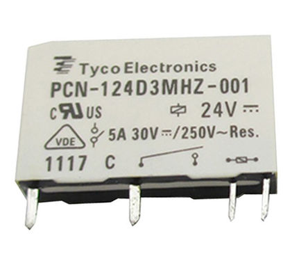 TE Connectivity - PCN-124D3MHZ,001B - TE Connectivity 7-1461491-6  PCB װ Ǳ̵, 5 A, 24V dc		