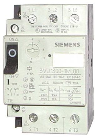 Siemens - 3VU13401TE00 - Siemens Simatic 3VU ϵ 3 MCB 3VU13401TE00, 100 kA Ͽ		