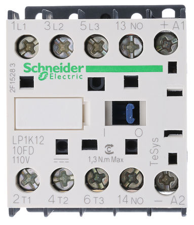 Schneider Electric - LP1K1210FD - Schneider Electric TeSys K LP1K ϵ Ӵ LP1K1210FD, 3 , 12 A, 110 V ֱȦ		