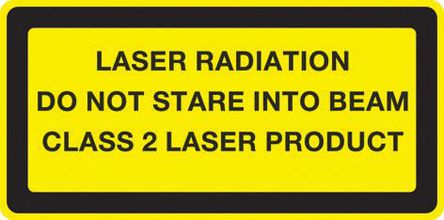 Brady - Y163061 - Brady Y163061 5װ ɫ/ɫ Ӣ  ϩ Σվǩ “Laser Radiation - “, 105 x 52mm		