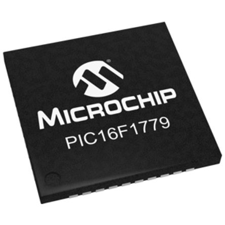 Microchip - PIC16F1779-I/ML - Microchip PIC16F ϵ 8 bit PIC MCU PIC16F1779-I/ML, 32MHz, 16 kB ROM , 2 kB RAM, QFN-44		