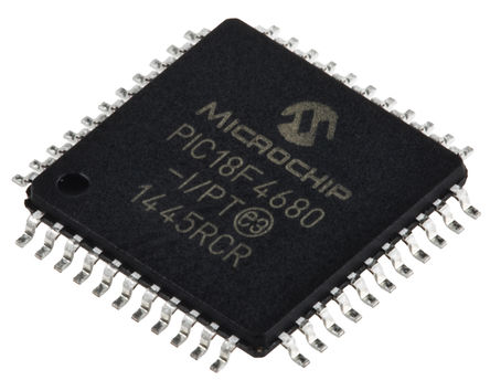 Microchip - PIC18F4680-I/PT - Microchip PIC18F ϵ 8 bit PIC MCU PIC18F4680-I/PT, 40MHz, 64 kB1024 B ROM , 3328 B RAM, TQFP-44		