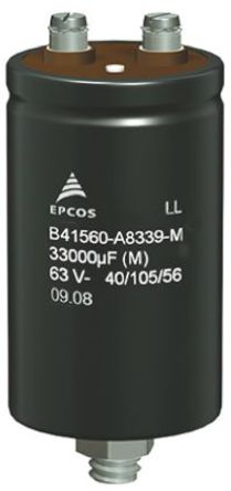 EPCOS - B41580A8339M000 - EPCOS B41580 ϵ 63 V ֱ 33000F  B41580A8339M000, 20%ݲ, 11m(ֵ), +105C		