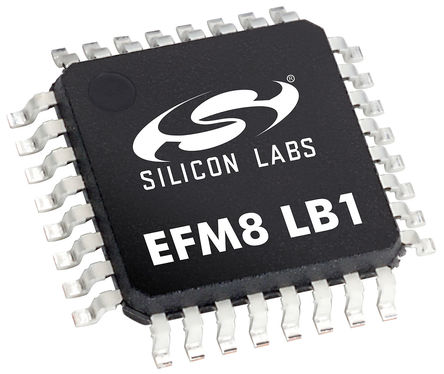 Silicon Labs - EFM8LB10F16E-B-QFP32 - Silicon Labs EFM8LB1 ϵ 8 bit CIP-51 MCU EFM8LB10F16E-B-QFP32, 72MHz, 16 kB ROM , 1280 B RAM, QFP-32		