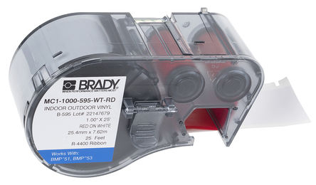 Brady - MC1-1000-595-WT-RD - Brady źŵ MC1-1000-595-WT-RD, ʹBMP41 ǩӡBMP51 ǩӡBMP53 ǩӡ		