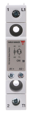 Carlo Gavazzi - RGS1A23D25KKE - Carlo Gavazzi 25 A ̰װ  ̵̬ RGS1A23D25KKE, 㽻л, 240 V 		