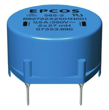 EPCOS - B82722A2501N001 - EPCOS B82721A ϵ 27 mH 30%  B82722A2501N001 ʵ, 500mA Idc, 1.2 Rdc		