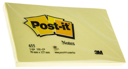 Post-It - 655 - Post-It 100/ ɫ ǩ 655, 5 x 3in		