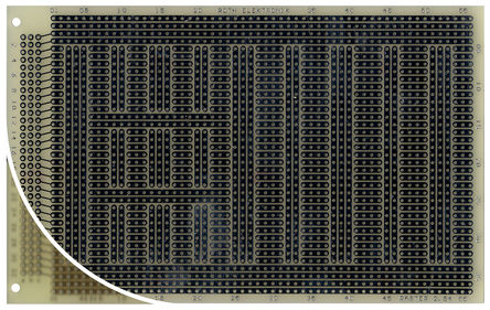 Roth Elektronik - RE315-LF - Roth Elektronik RE315-LF,  DIN 41612 C Eurocard PCB, FR4ȼ, 1mmֱ, 2.54 x 2.54mm׼, 160 x 100 x 1.5mm		