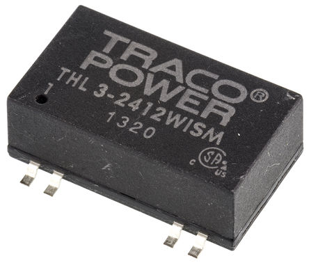 TRACOPOWER - THL 3-2412WISM - TRACOPOWER THL 3WISM ϵ 3W ʽֱ-ֱת THL 3-2412WISM, 9  36 V ֱ, 12V dc, 250mA, 1.5kV dcѹ, 80%Ч		