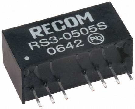 Recom - RS3-4805S - Recom RS3 ϵ 3W ʽֱ-ֱת RS3-4805S, 36  72 V ֱ, 5V dc, 600mA, 500V acѹ, SIPװ		