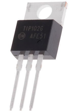 ON Semiconductor - TIP102G - ON Semiconductor TIP102G NPN ֶپܶ, 8 A, Vce=100 V, HFE=200, 3 TO-220ABװ		