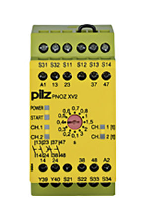 Pilz - PNOZ XV2 3/24VDC - Pilz PNOZ X ˫ͨ ȫ̵ PNOZ XV2 3/24VDC, 24 V ֱԴ, 2 ȫ, 2 		