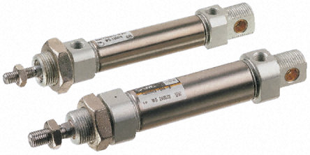 SMC - C85N12-25S-B - SMC C85 ϵ  ϸԲͲ C85N12-25S-B, 25mmг, 1 MPaѹ, 12mm׾, M5 x 0.8˿, -10  +60C		