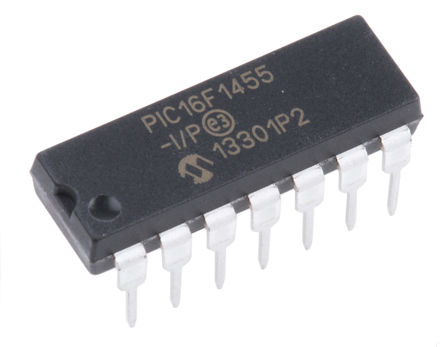 Microchip - PIC16F1455-I/P - PIC16F ϵ Microchip 8 bit PIC MCU PIC16F1455-I/P, 48MHz, 14 kB ROM , 1024 B RAM, 1xUSB, PDIP-14		