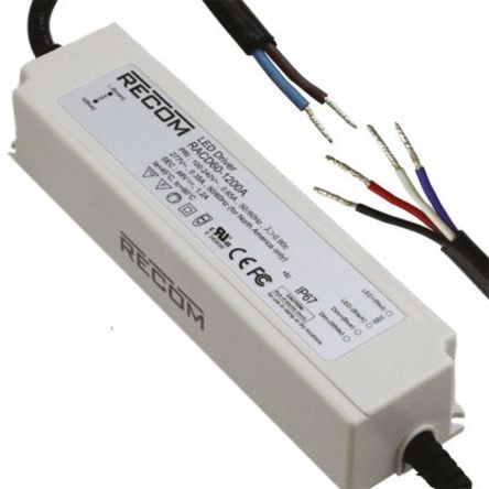 Recom - RACD60-1200A - Recom LED  RACD60-1200A, 90  305 V , 33  48V, 0.12  1.2A, 58W		