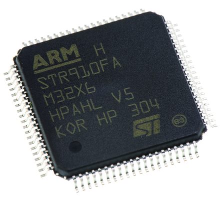 STMicroelectronics - STR910FAM32X6 - STR9 ϵ STMicroelectronics 16/32 bit ARM966E-S MCU STR910FAM32X6, 96MHz, 32 kB, 256 kB ROM , 64 kB RAM, LQFP-80		
