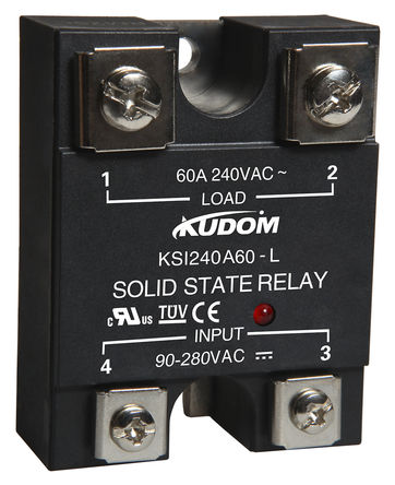 Kudom - KSI240A60-L - Kudom 60 A 尲װ ̵̬ KSI240A60-L, SCR˫ɿع迪Ԫ, 㽻л, 280 V 		