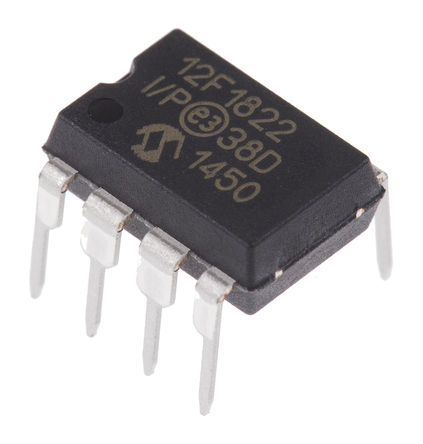 Microchip - PIC12F1822-I/P - Microchip PIC12F ϵ 8 bit PIC MCU PIC12F1822-I/P, 32MHz, 2K x 14 ֣256 B ROM , 128 B RAM, PDIP-8		