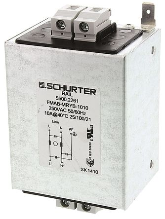 Schurter - 5500.2269 - Schurter FMAC RAIL ϵ 6A 250 V , 50  60Hz DIN  RFI ˲ 5500.2269, ˿Ӷ		