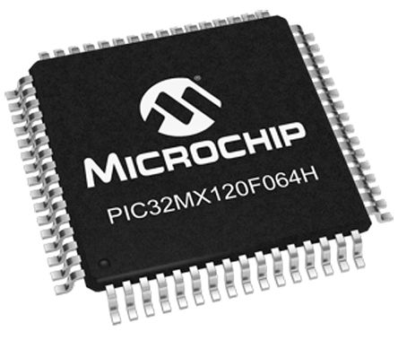 Microchip - PIC32MX120F064H-I/PT - PIC32MX ϵ Microchip 32 bit PIC MCU PIC32MX120F064H-I/PT, 50MHz, 64 kB ROM , 8 kB RAM, TQFP-64		