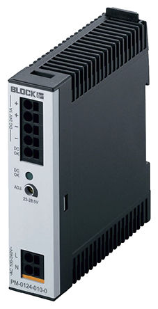 Block - PM-0124-010-0 - Block PM ϵ DIN Դ PM-0124-010-0, 86%Ч, 264V ac, 1A, 28.5V dc 24V dc/		