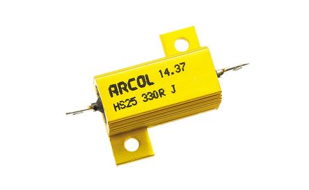Arcol - HS25 330R J - Arcol HS25 ϵ HS25 330R J 25W 330 5%  尲װ̶ֵ, Ӷ, Ƿװ		