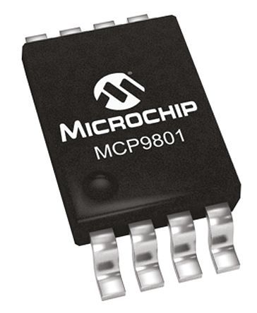 Microchip - MCP9801-M/MS - Microchip MCP9801-M/MS 12 λ ¶ת, 0.5Cȷ, I2CSMBusӿ, 2.7  5.5 VԴ, -55  +125 C¶, 8 MSOPװ		