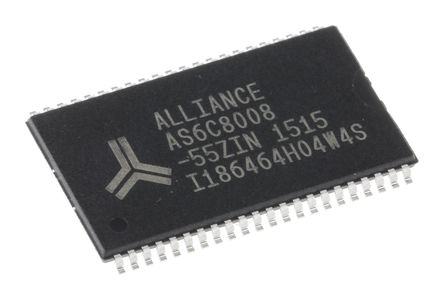 Alliance Memory - AS6C8008-55ZIN - Alliance Memory AS6C8008-55ZIN, 8Mbit SRAM ڴ, 1024K  x 8 λ, 2.7  5.5 V, 44 TSOPװ		