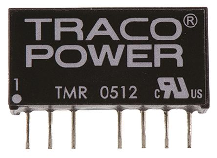 TRACOPOWER - TMR 0512 - TRACOPOWER TMR 2 ϵ 2W ʽֱ-ֱת TMR 0512, 4.5  9 V ֱ, 12V dc, 165mA, 1.6kV dcѹ, 81%Ч, SIP 8װ		