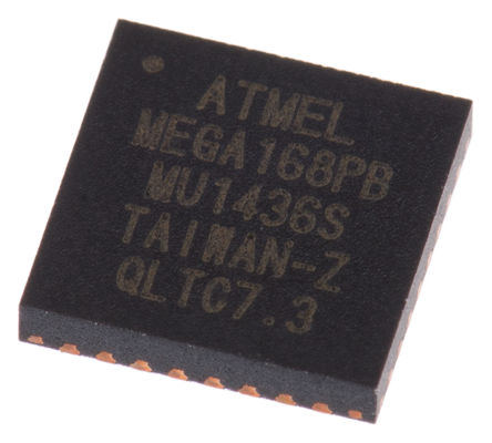 Microchip - ATMEGA168PB-MU - ATmega ϵ Microchip 8 bit AVR MCU ATMEGA168PB-MU, 20MHz, 16 kB ROM , 1 kB RAM, QFN-32		