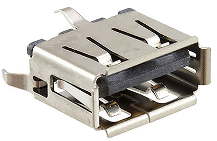 Molex - 105057-0001 - Molex 105057 ϵ 1 ˿ ֱ USB2.0 A  USB  105057-0001, ͨ, 30 V, 1.5A		