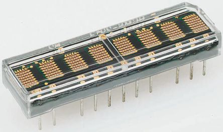 Broadcom - HCMS-2965 - Broadcom 4ַ ĸ 7 x 5 ɫ LED ʾ HCMS-2965, 0.23 mcd, 4.57mmַ, ͨװװ		