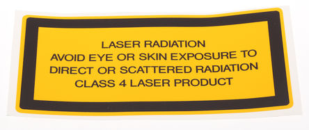 Brady - Y163064 - Brady Y163064 5װ ɫ/ɫ Ӣ  ϩ Σվǩ “Laser Radiation - “, 105 x 52mm		
