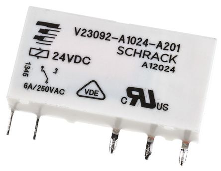TE Connectivity - V23092-A1024-A201 - TE Connectivity V23092-A1024-A201 ˫ PCB װ Ǳ̵, 24V dc		