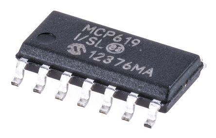 Microchip - MCP619-I/SL - Microchip MCP619-I/SL · Ŵ, 190kHz, 3  5V, CMOS, 14 SOICװ		